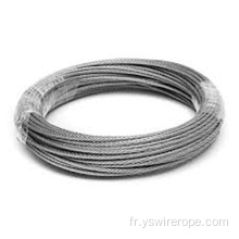 304 ROPE DE VIEUX D&#39;ACIER INOXEUX 1x7 0,8 mm